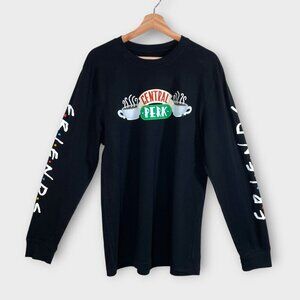 Friends Central Perk Cafe T-Shirt LARGE Long Sleeve Unisex 100% Cotton NEW